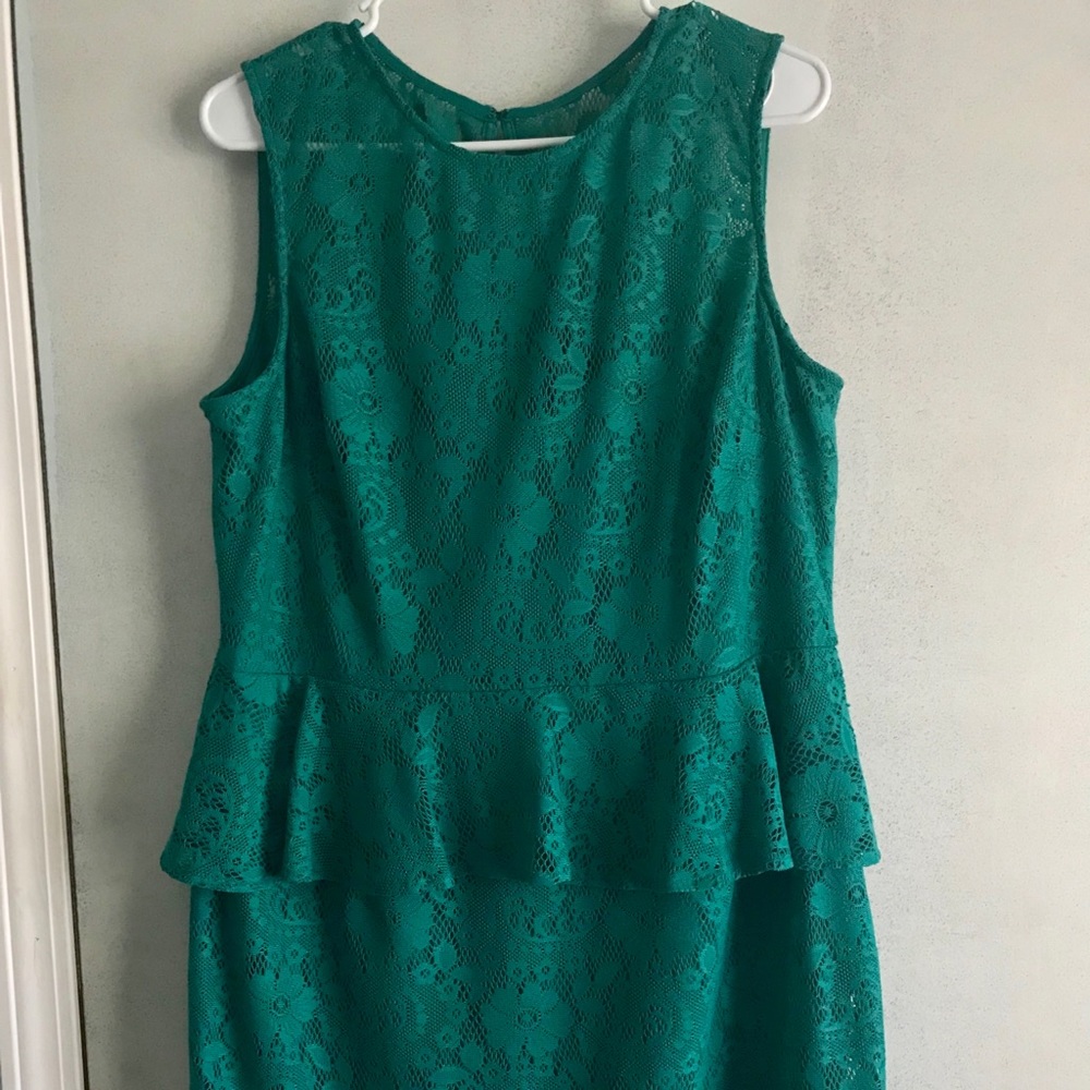 Studio One Peplum Teal dress Size 16